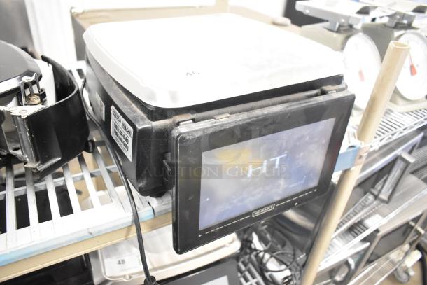 2016 Hobart HTi-7LH metal commercial scale, countertop, tested and working, 120/208-240V, 1 phase, clear display, used.