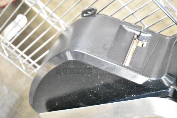 2017 Hobart HTi-7LH26 metal commercial countertop food portioning scale, tested and working, visible in partial view.