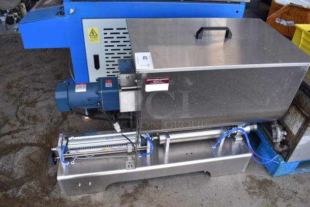 G1WG Countertop Quantitative Filling Machine, 100 Volts, 1 Phase. Stainless steel, visible power unit, excellent condition.