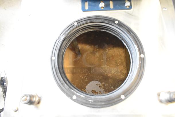 Frontline Commercial Fryer Oil Transport on Casters, visible open tank, good condition, designed for efficient oil management.