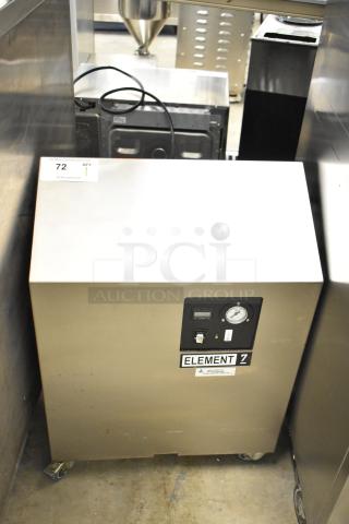 2018 Jun-Air 87R-4MN1-HSBHH Stainless Steel Nitro Brew Nitrogen Generator, gauges and labels visible, on casters.