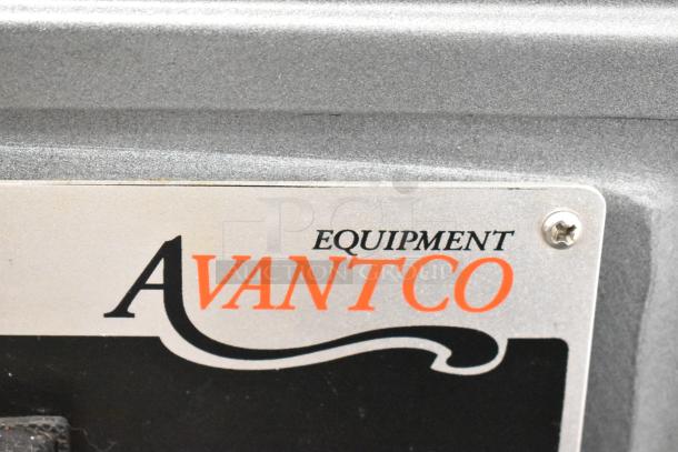 Avantco MX40 commercial dough mixer, brand plate showing. Includes mixing bowl, bowl guard, whisk, dough hook. 240V, 1 phase.