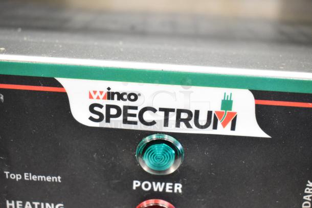 Winco ECT-300 commercial toaster, 120 volts, 1 phase. Features visible indicator light and Spectrum branding.