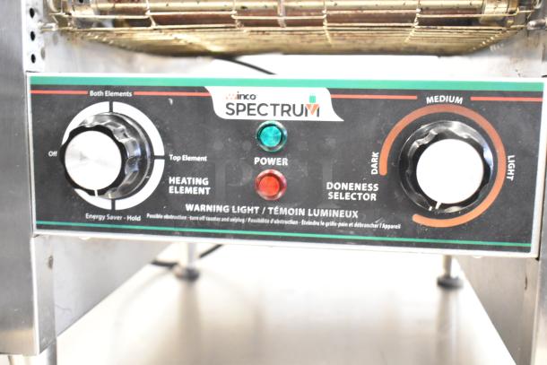 Winco ECT-300 commercial toaster controls; features power indicator, heating element and doneness selector, 120V, 1 phase.