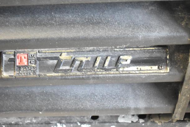 True GDM-45 Commercial 2 Door Cooler; visible logo, 115 Volts, 1 Phase. Used condition with wear on the label.