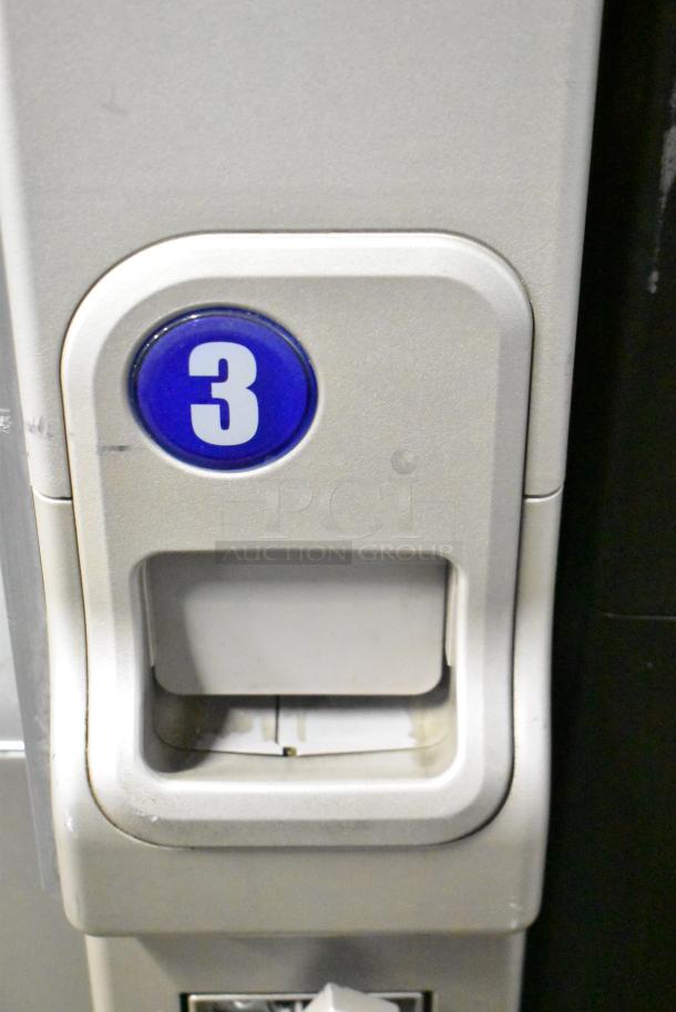 Crane 181 Commercial Floor Style Vending Machine, 115 Volts, 1 Phase. Numeric keypad detail shown. Appears in good condition.