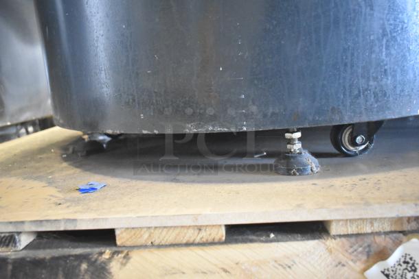 Hero Archimede A260 Commercial Paint Dispenser, floor style, visible scuffs, caster wheels for mobility, used condition.