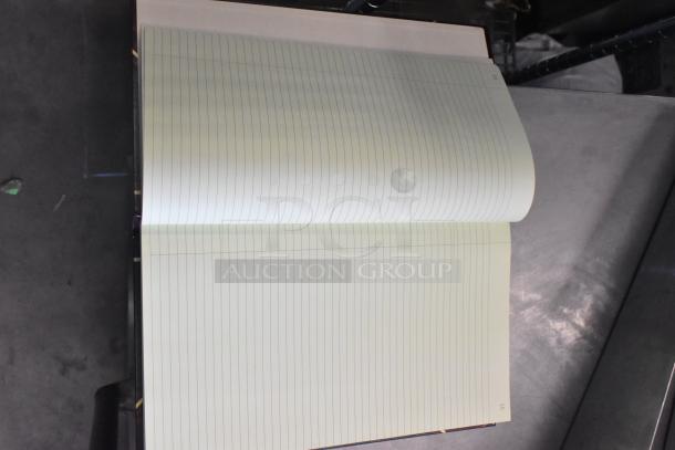 Five National Account Books, open with lined pages, in excellent condition. Perfect for tracking finances or journaling.