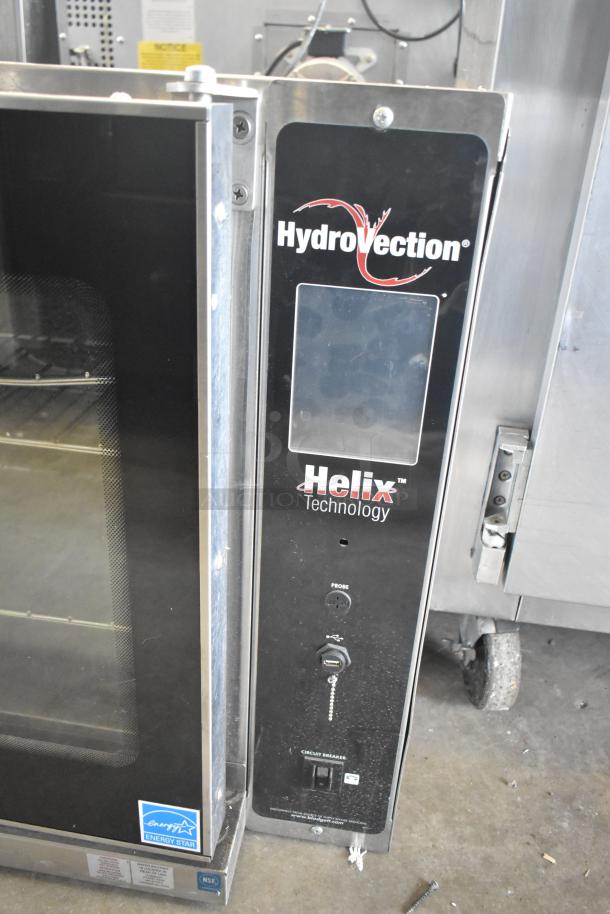 Blodgett Hydrovection Helix stainless steel convection oven, full size, view-through doors, metal racks, Energy Star certified.