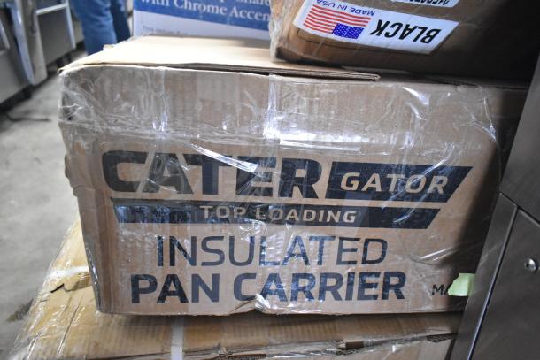 BRAND NEW CaterGator Black Top Loading Insulated Food Pan Carrier in original box. Scratch and dent condition.