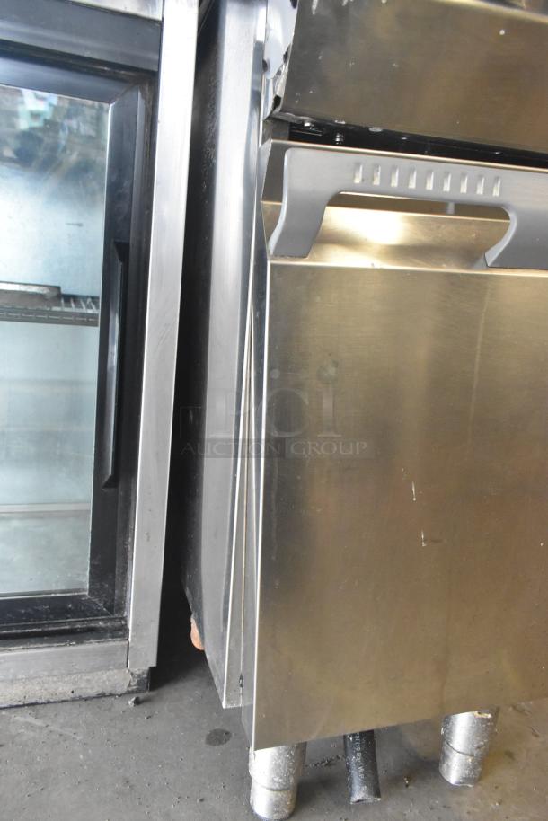 Rosito Bisani CPG1TWBHBTU commercial natural gas pasta cooker, 80,000 BTU, stainless steel, floor model in used condition.