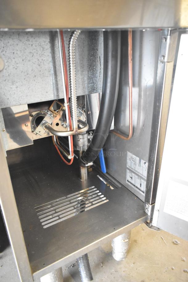 Rosito Bisani CPG1TWBHBTU commercial pasta cooker interior, showcasing gas connections and controls, in good condition.