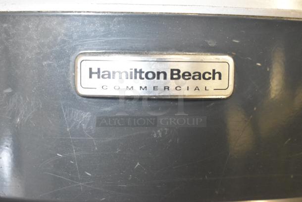 Hamilton Beach HMD400 Countertop 3 Head Drink Mixer, showing the brand label. 120 Volts, 1 Phase. Visible wear.