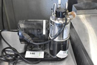 McCann's Motor, 115 Volt, 1 Phase, in used condition. Features visible wiring and labels indicating carbon dioxide usage.