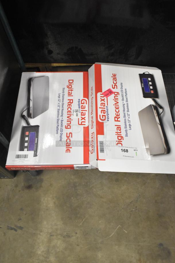 Brand new Galaxy RS110LP 110 lb. low-profile digital scale with remote display, scratch and dent, in original packaging.