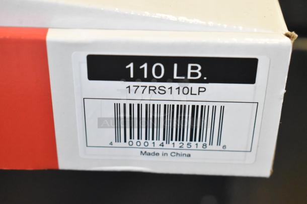 Brand new Galaxy RS110LP 110 lb. digital scale, scratch and dent condition, features remote display, model 177RS110LP.