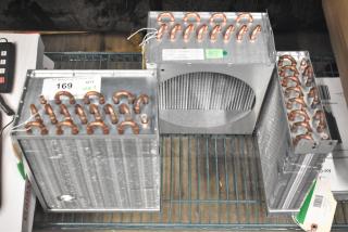 Three brand new Avantco Ice condensers, models 194487, 19431531, 194486A, in scratch and dent condition, auction lot.