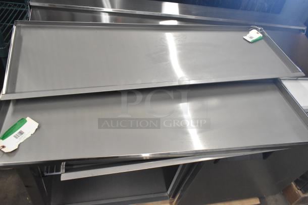 Three Avantco prep rail lids, models CPT-54, CPT-60, CPT-48, shown new with tags, featuring a scratch and dent finish.