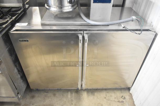 2025 Perlick HC48RS4S commercial undercounter cooler, 2 stainless steel doors, 115 volts, 1 phase, excellent condition.