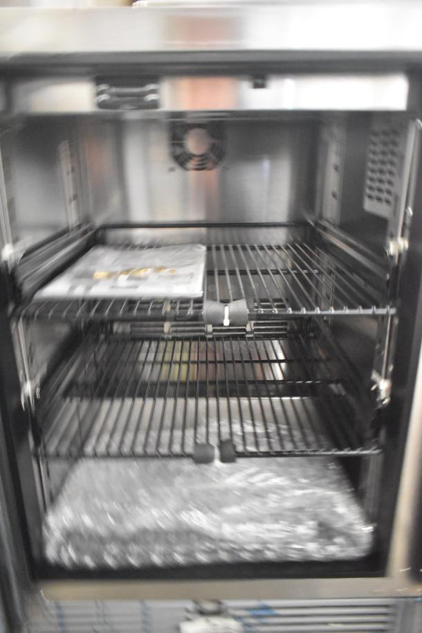 2025 Perlick HC48RS4S commercial 2-door undercounter cooler, stainless steel, 115 volts, 1 phase, interior shelves included.