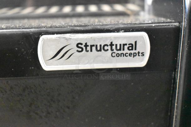 Structural Concepts Commercial Open Grab N Go Merchandiser label, black surface, 120/208 Volts, 1 Phase.