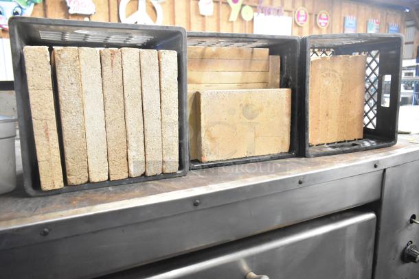 Montague 14-P-1 pizza oven stones, natural gas powered, single deck, includes cooking stones in crates, commercial use.