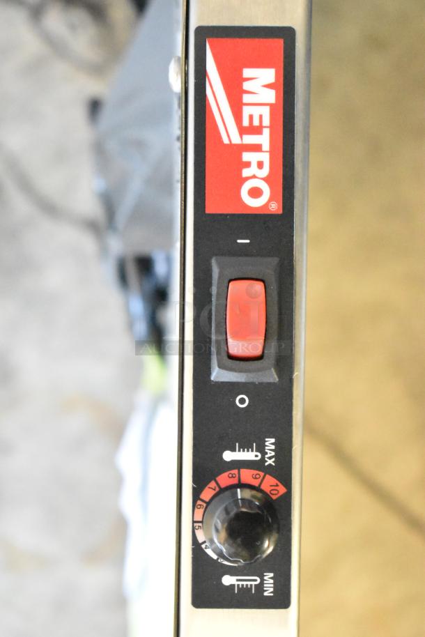 Brand new Metro 461HS1836 stainless steel heated shelf, 18"x36", with temperature controls, 120V, 1 phase. Scratch and dent.