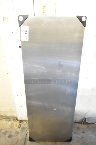 BRAND NEW SCRATCH AND DENT! 2025 Metro 461HS1848 heated stainless steel shelf, 18" x 48", 120V, 400W, with corner protectors.