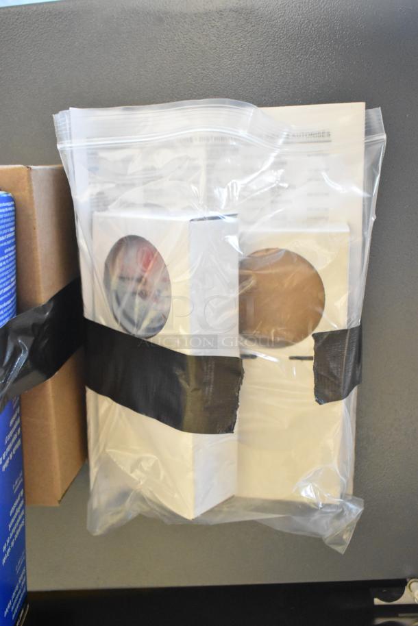 Brand new Hatco C-36 booster water heater, model 413C36C, in original packaging. Features dual gauge indicators. 208V, 3-phase.