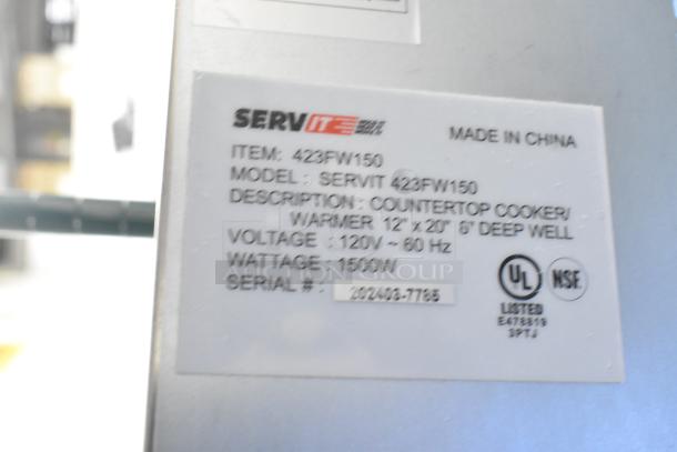 BRAND NEW ServIt 423FW150 countertop food warmer, 12"x20", digital controls, 120V, 1500W, UL and NSF listed.