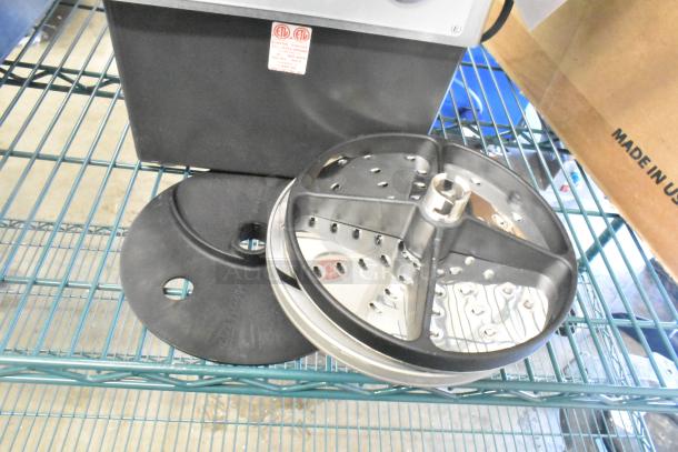 Brand new Robot Coupe CL 50 Series E countertop food processor with blades, 120 volts, 1 phase, minor scratches.