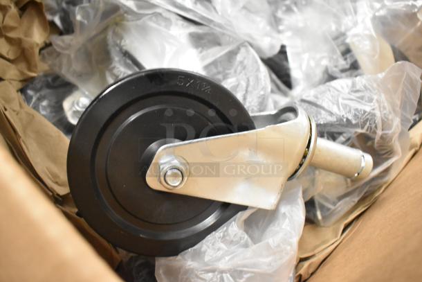 "Brand new Pelliconi commercial caster, 5x1¼, scratch and dent condition, wrapped in plastic, in box."