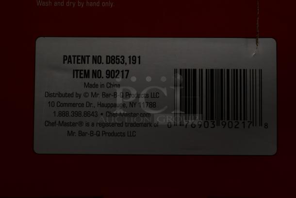 Stainless steel Chef Master 90217 butane stove cover, 7 3/16" x 14 1/2" x 12". Patent No. D853,191, new condition with defects.