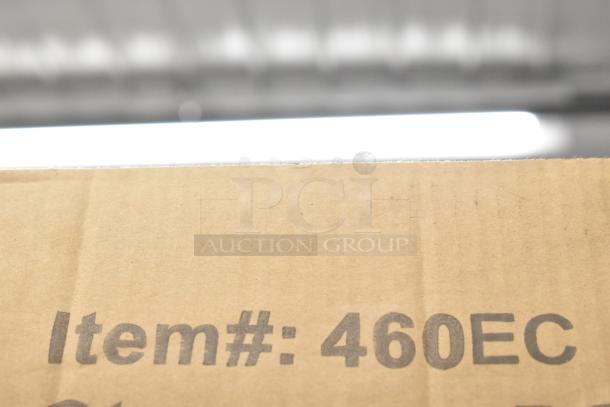 BRAND NEW SCRATCH AND DENT! 460EC chrome finish wire shelves in box. Item#: 460EC visible. Ideal for storage needs.