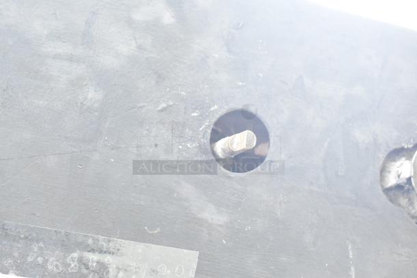 Montague Commercial Natural Gas Single Deck Pizza Oven, showing a metal knob or connector, used condition.