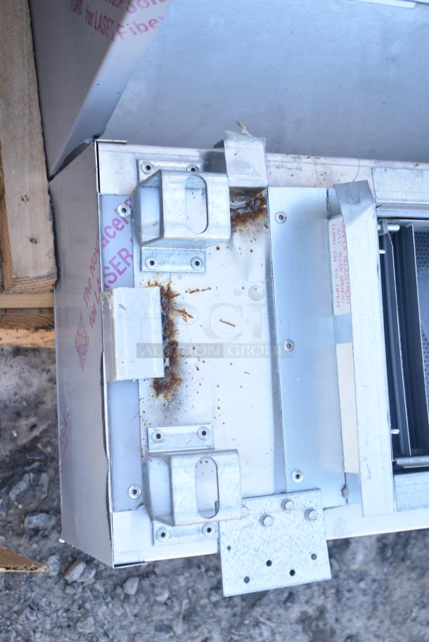 BRAND NEW SCRATCH AND DENT! CaptiveAire 6024 ND-2WI Commercial Air Hood, visible rust and metal wear.