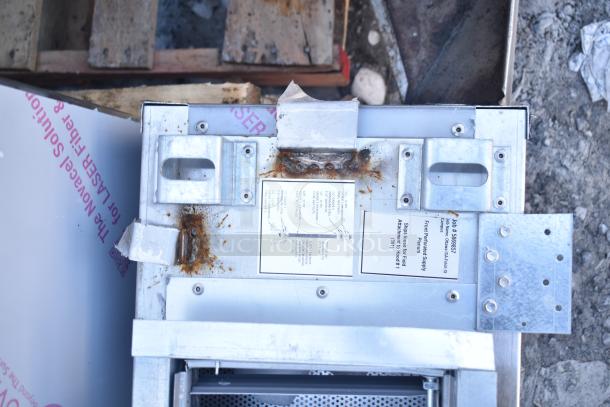 Brand new CaptiveAire 6024 ND-2WI commercial hood, slight rust visible, with labels, mounting brackets, and filters included.