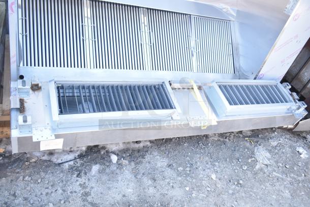 BRAND NEW CaptiveAire 6024 ND-2WI commercial grease hood with filters and lights. Minor scratches and dents visible.