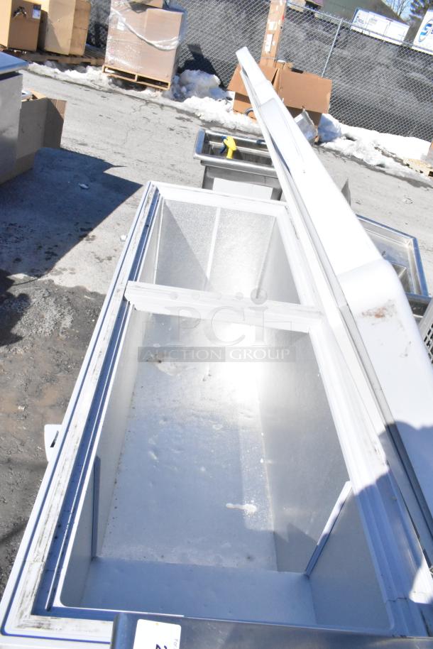 Coldline BD-600 Chest Freezer, 115 Volts, 1 Phase. Open lid, white interior, good condition.