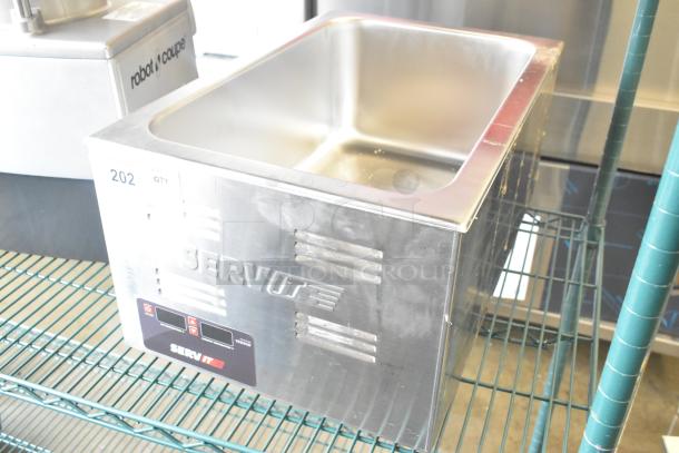 Brand new 2024 ServIt 423FW150 electric countertop food warmer, 12"x20", digital controls, minor scratches, 120V, 1PH.