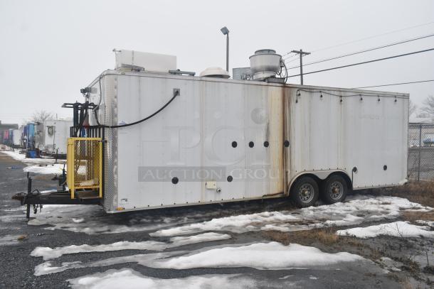 24' Stuff4less mobile kitchen trailer, fully equipped with Atosa and Royal appliances, ready for use, exterior view.