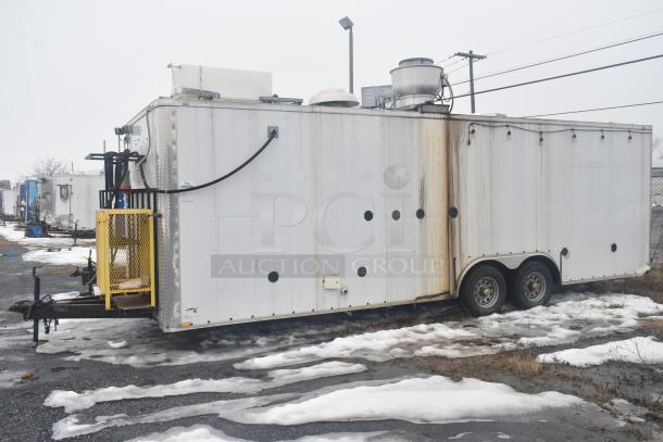 24' Stuff4less mobile kitchen trailer, fully equipped with Atosa appliances, Royal fryers, and Winco griddle. Clear title.