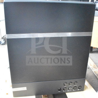 Follett ID50 Commercial Ice Machine Head, brand new with minor scratches and dents, black exterior, control panel visible.
