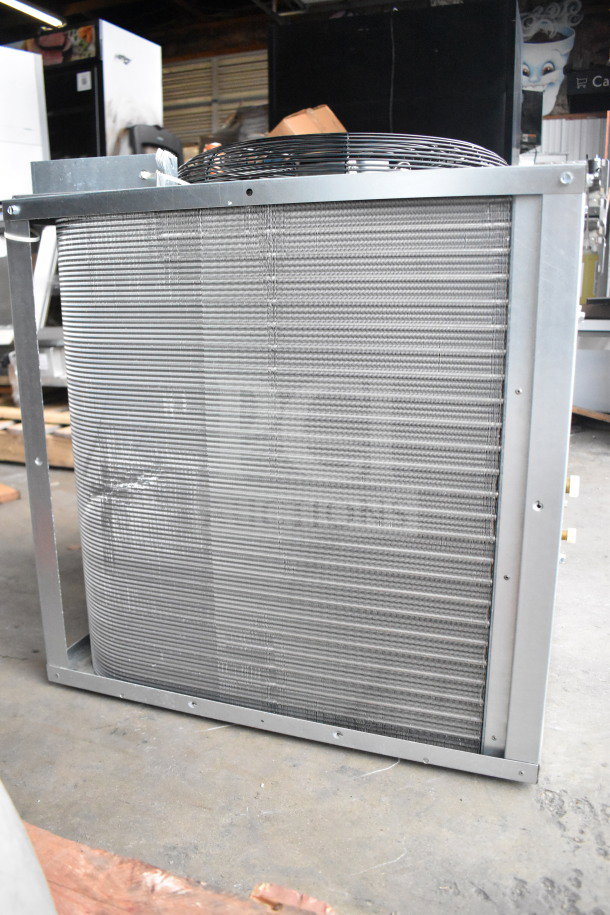 2022 Scotsman RCA3061 commercial remote condenser for CIM1545R, CIM1845R. 208-230V, 1 phase, gray metal finish.