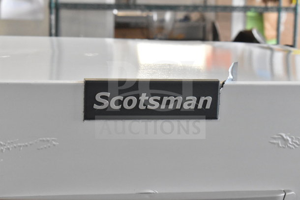 Brand new Scotsman MC0330MAX-1A Prodigy Elite ice machine, 365 lb. capacity, minor cosmetic dent, 115V, 1 Phase.