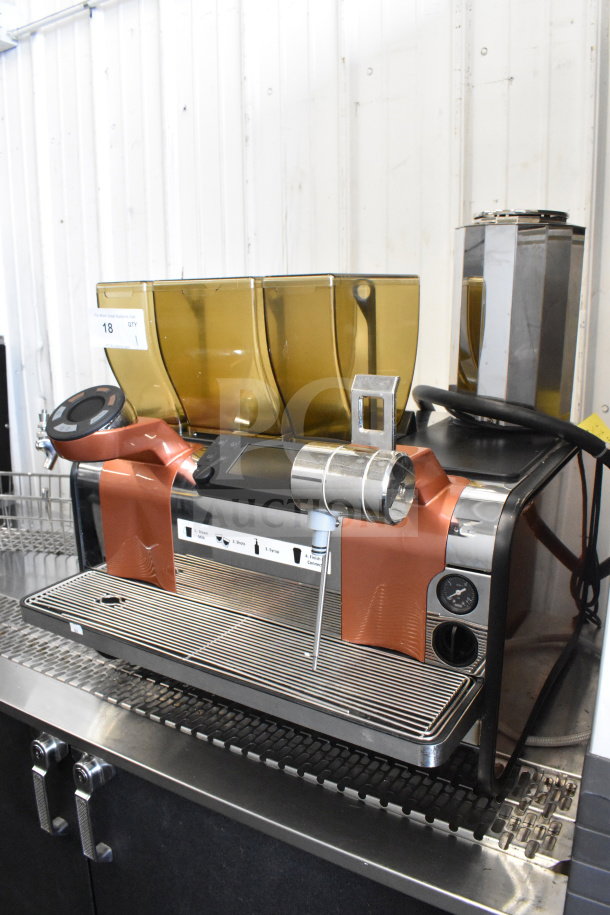 2022 Thermoplan Mastrena M2-CS espresso machine; stainless steel, LCD display, hoppers, steam wand, 208V, 1 Phase.
