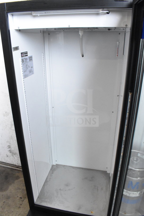 2018 True GDM-12-HC commercial cooler, single door, reach-in, 115V, clean interior, labels visible, excellent condition.