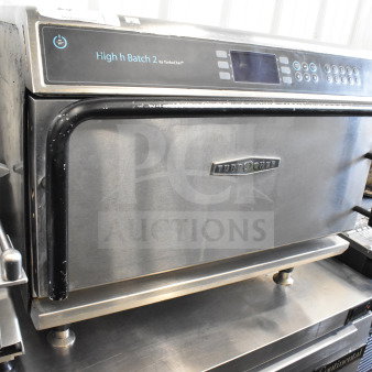 2019 Turbochef HHB2 Rapid Cook Oven, commercial countertop model, 208/240V, 1 Phase; used, with visible control panel.