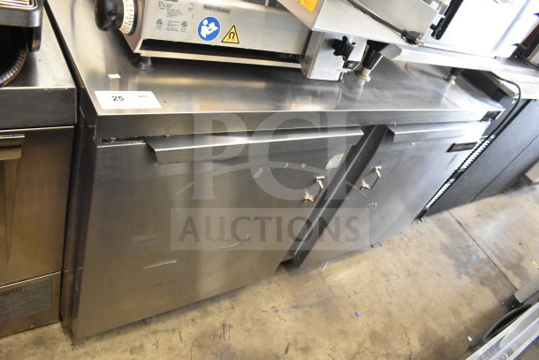 Continental SW60 2-Door Undercounter Cooler, stainless steel, 115V, 1 phase, used condition, commercial grade.