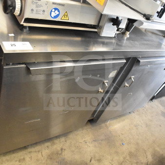 Continental SW60 2-Door Undercounter Cooler, stainless steel, 115V, 1 phase, used condition, commercial grade.